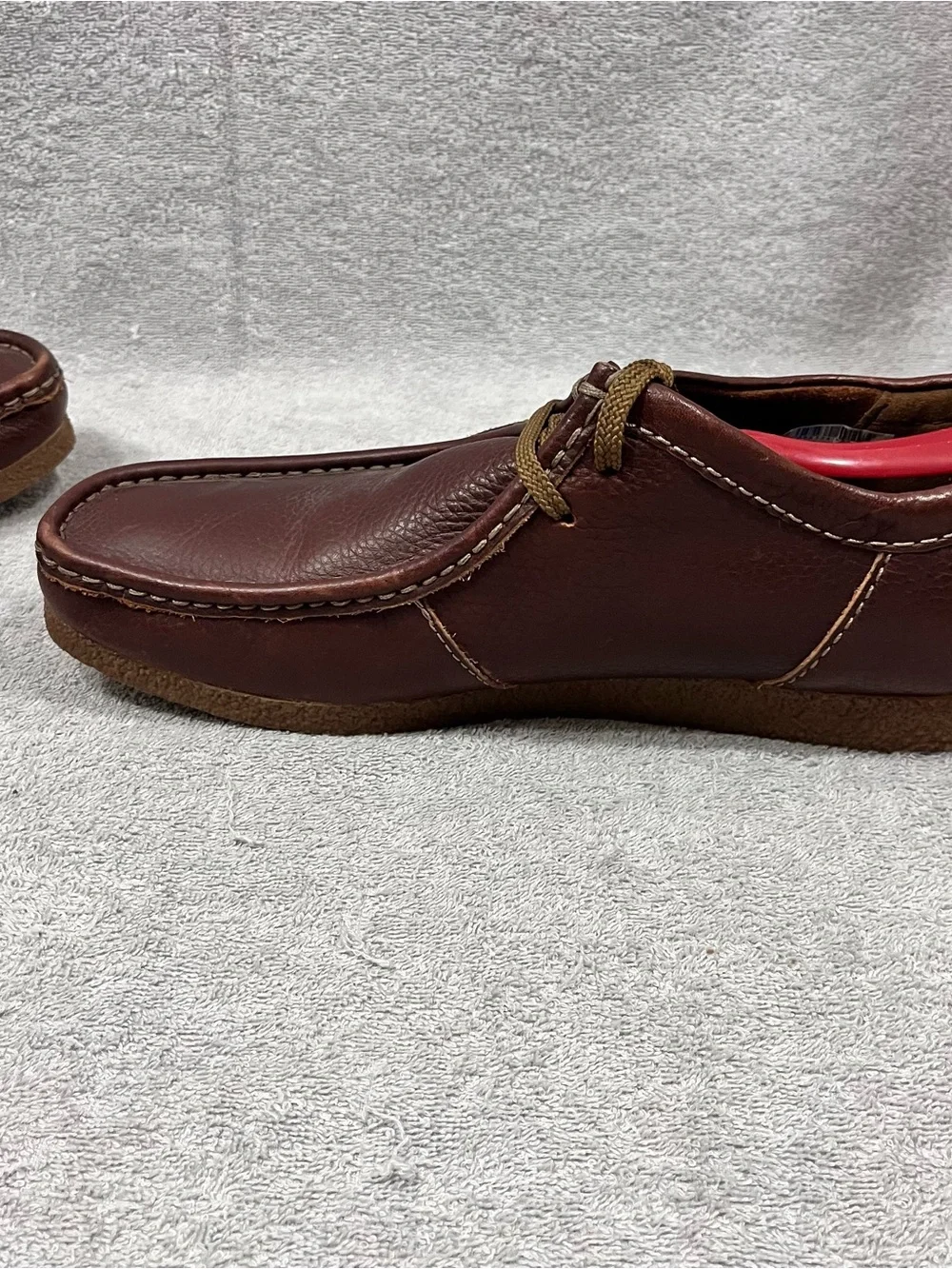 Clarks Mens 12.0 M Shacre II Run Beeswax Wallabee Brown Leather Casual Shoes